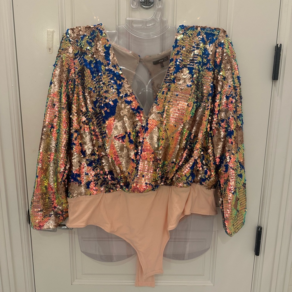 Sequin two piece bodysuit set